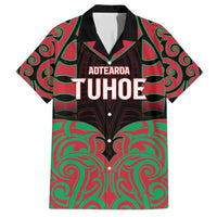 Custom Aotearoa Tuhoe Family Matching Summer Maxi Dress and Hawaiian Shirt Maori Pattern New Zealand - Polynesian Pride