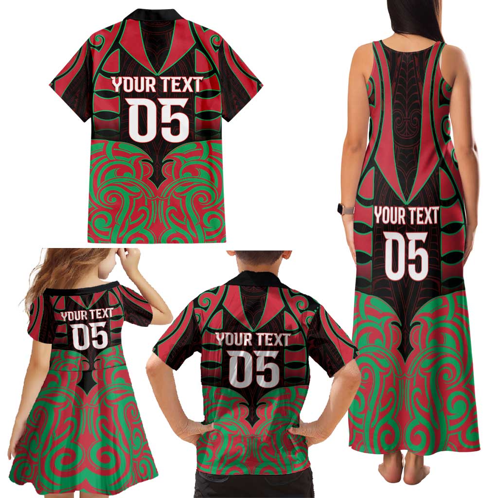 Custom Aotearoa Tuhoe Family Matching Tank Maxi Dress and Hawaiian Shirt Maori Pattern New Zealand - Polynesian Pride