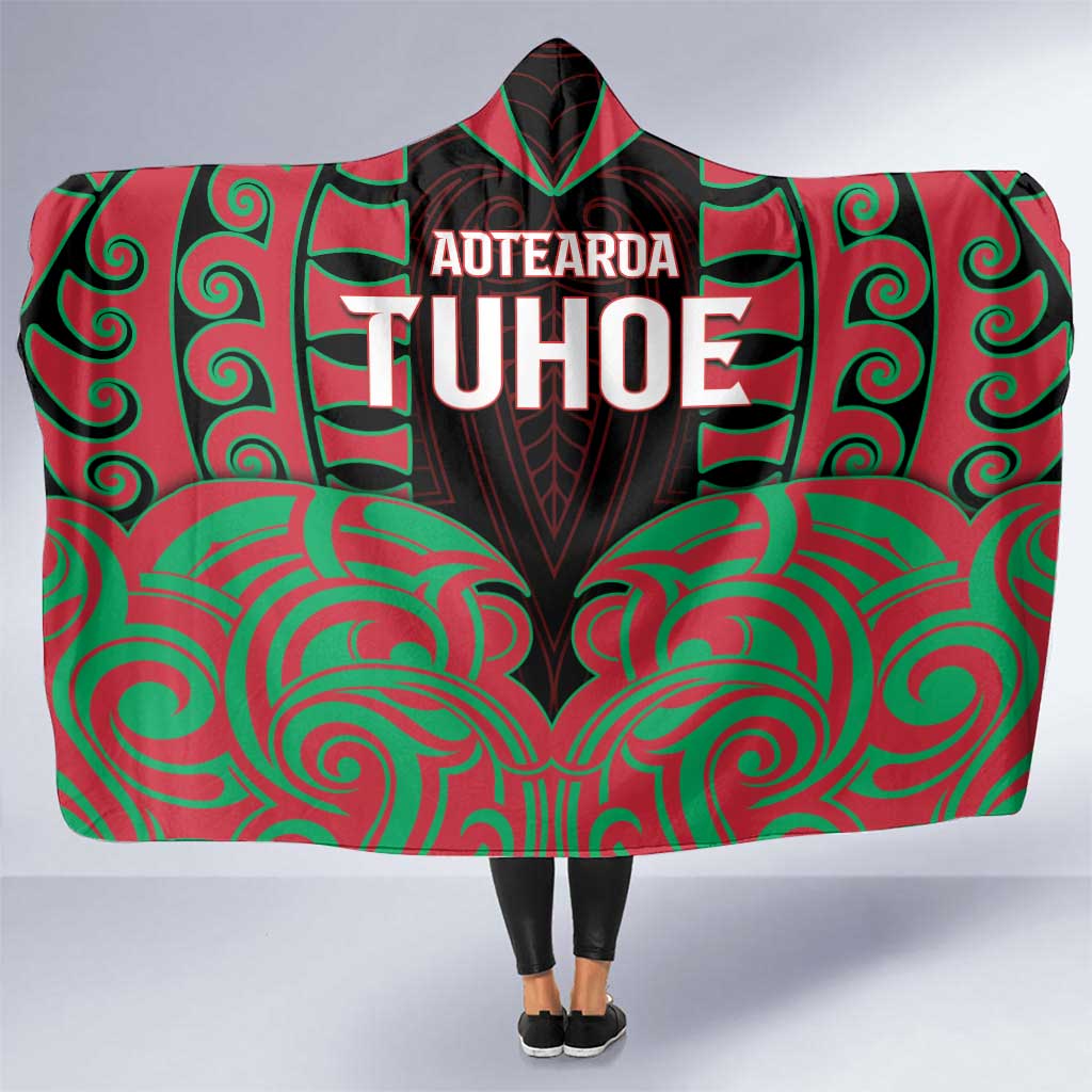 Aotearoa Tuhoe Hooded Blanket Maori Pattern New Zealand - Polynesian Pride