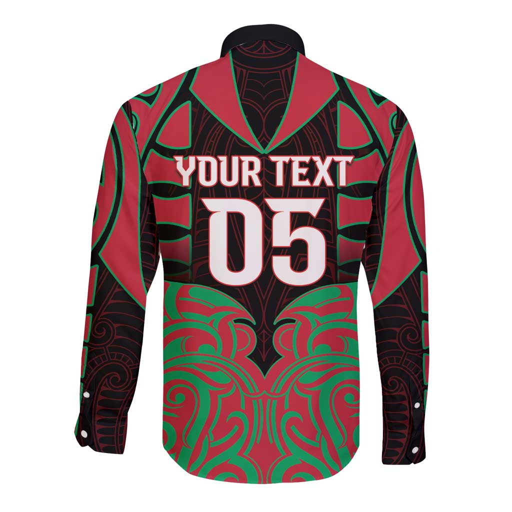 Custom Aotearoa Tuhoe Long Sleeve Button Shirt Maori Pattern New Zealand - Polynesian Pride