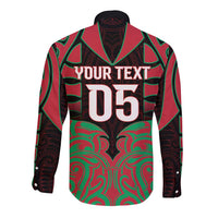 Custom Aotearoa Tuhoe Long Sleeve Button Shirt Maori Pattern New Zealand - Polynesian Pride