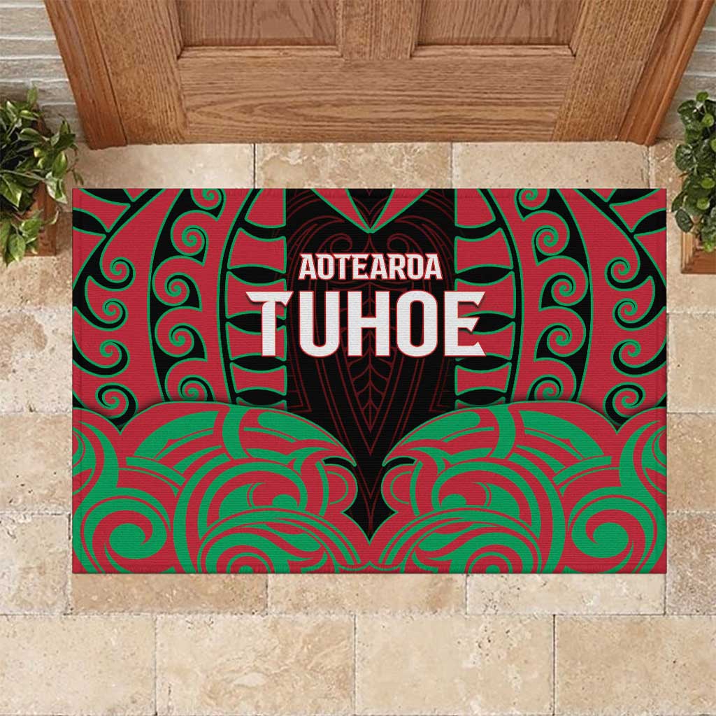 Aotearoa Tuhoe Rubber Doormat Maori Pattern New Zealand - Polynesian Pride