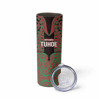 Custom Aotearoa Tuhoe Skinny Tumbler Maori Pattern New Zealand - Polynesian Pride