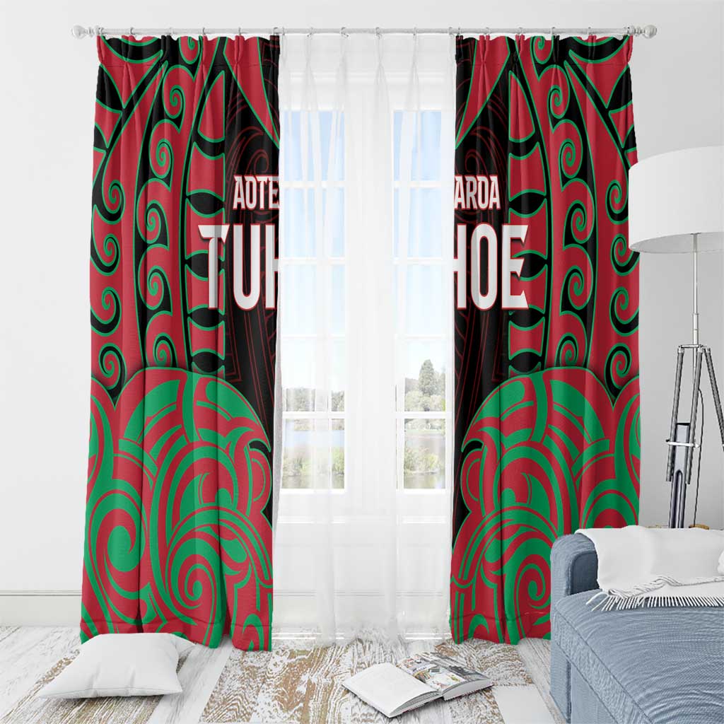 Aotearoa Tuhoe Window Curtain Maori Pattern New Zealand - Polynesian Pride
