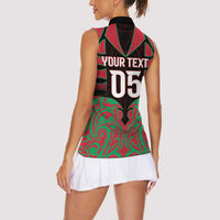 Custom Aotearoa Tuhoe Women Sleeveless Polo Shirt Maori Pattern New Zealand - Polynesian Pride