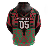 Custom Aotearoa Tuhoe Zip Hoodie Maori Pattern New Zealand - Polynesian Pride