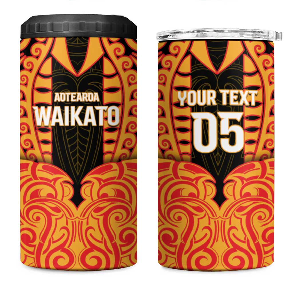 Custom Aotearoa Waikato 4 in 1 Can Cooler Tumbler Maori Pattern New Zealand - Polynesian Pride