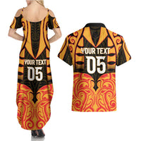 Custom Aotearoa Waikato Couples Matching Summer Maxi Dress and Hawaiian Shirt Maori Pattern New Zealand - Polynesian Pride