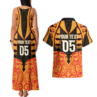 Custom Aotearoa Waikato Couples Matching Tank Maxi Dress and Hawaiian Shirt Maori Pattern New Zealand - Polynesian Pride