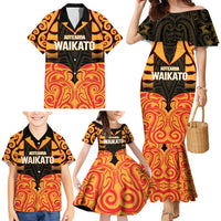 Custom Aotearoa Waikato Family Matching Mermaid Dress and Hawaiian Shirt Maori Pattern New Zealand - Polynesian Pride