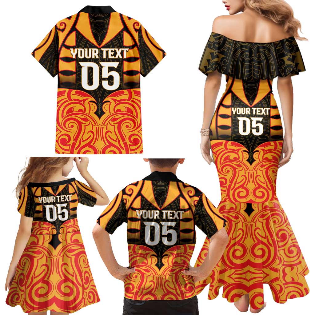Custom Aotearoa Waikato Family Matching Mermaid Dress and Hawaiian Shirt Maori Pattern New Zealand - Polynesian Pride