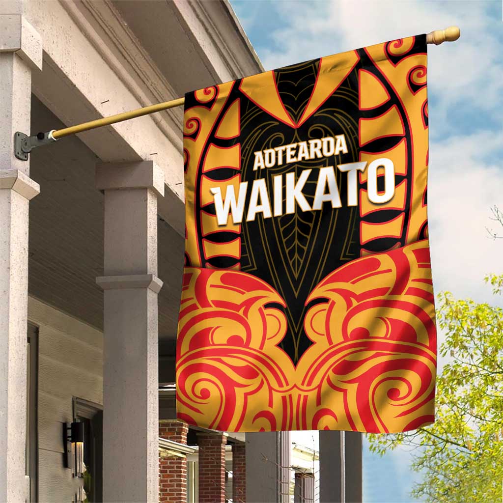 Aotearoa Waikato Garden Flag Maori Pattern New Zealand - Polynesian Pride