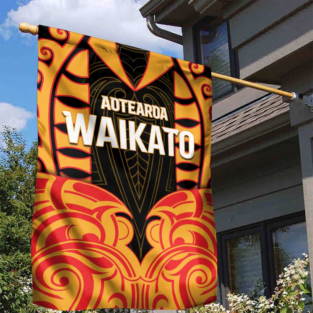 Aotearoa Waikato Garden Flag Maori Pattern New Zealand - Polynesian Pride