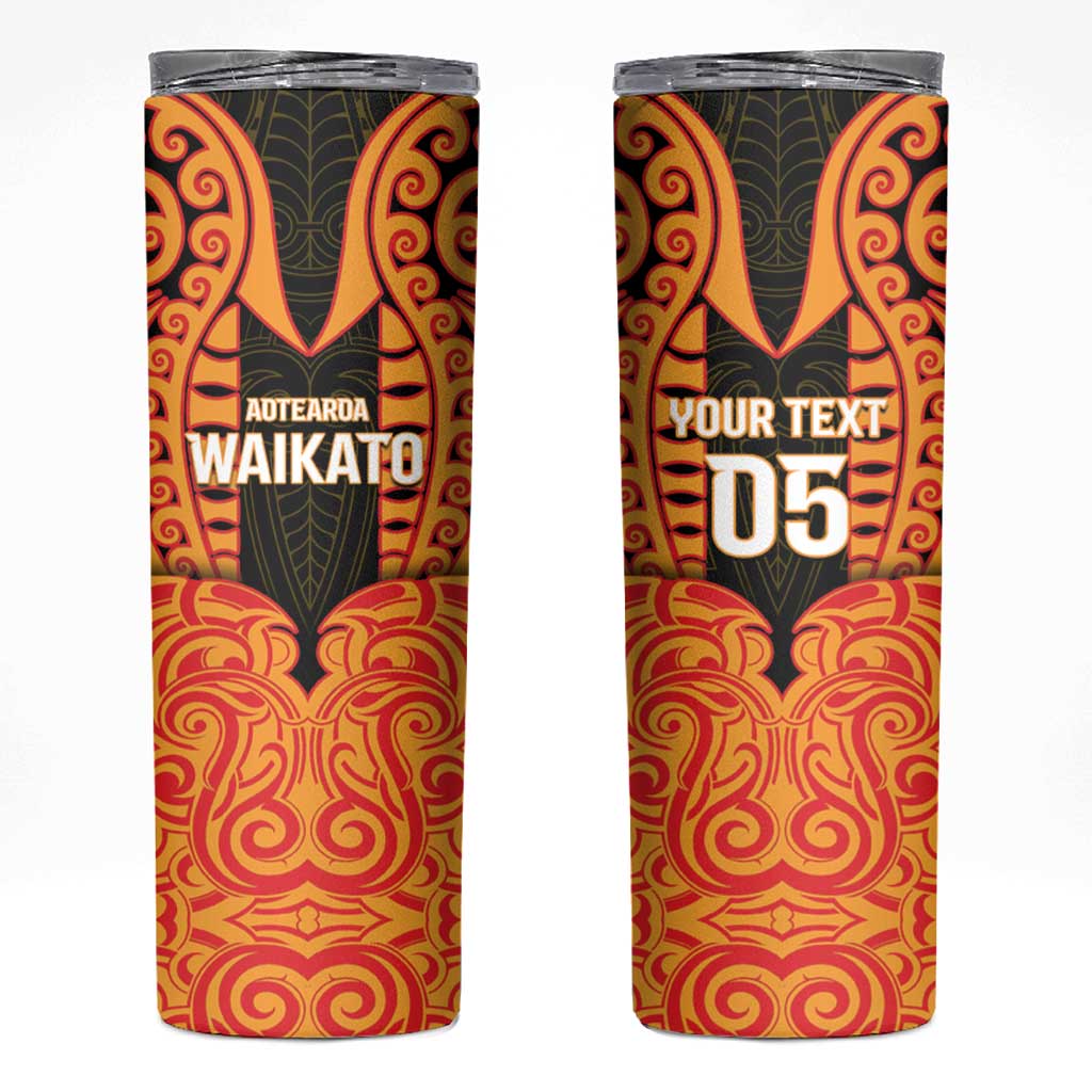 Custom Aotearoa Waikato Skinny Tumbler Maori Pattern New Zealand - Polynesian Pride