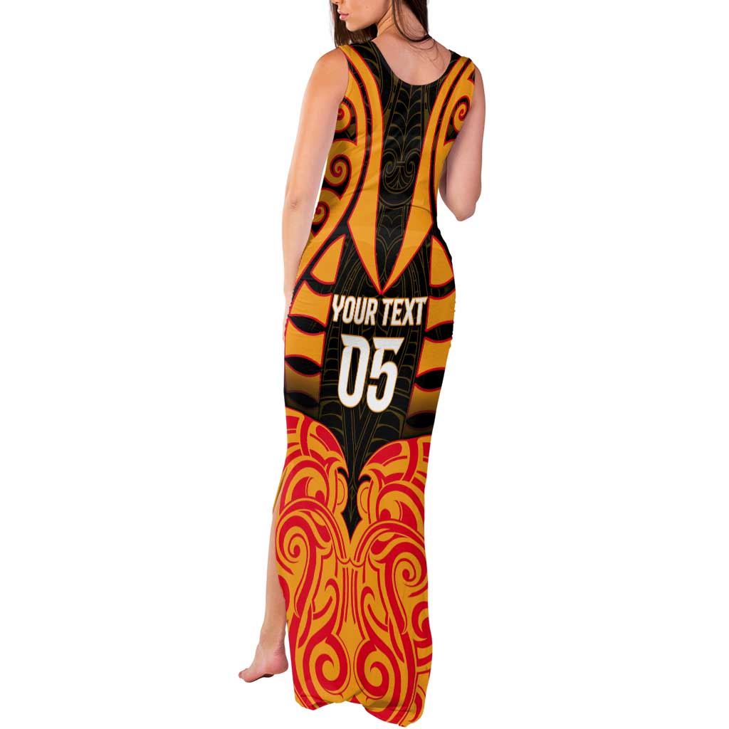 Custom Aotearoa Waikato Tank Maxi Dress Maori Pattern New Zealand - Polynesian Pride