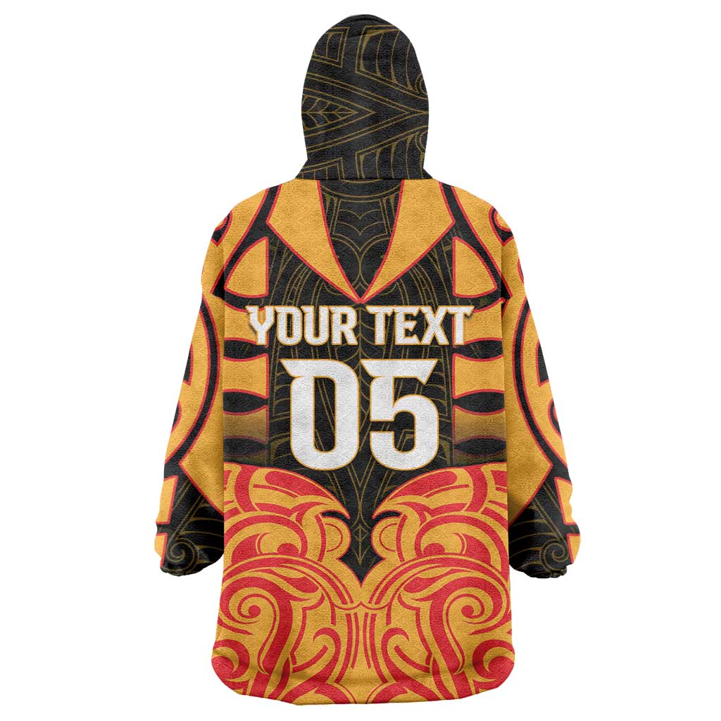 Custom Aotearoa Waikato Wearable Blanket Hoodie Maori Pattern New Zealand - Polynesian Pride