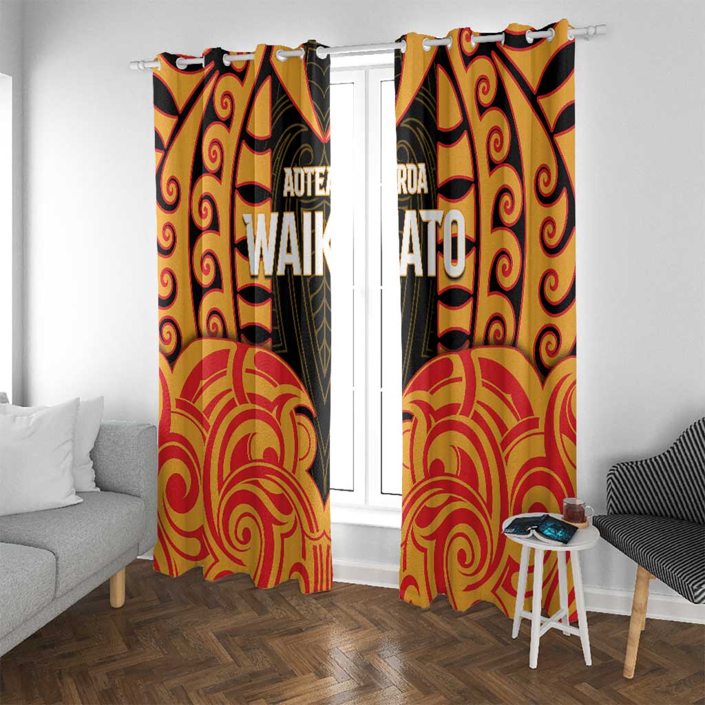 Aotearoa Waikato Window Curtain Maori Pattern New Zealand - Polynesian Pride