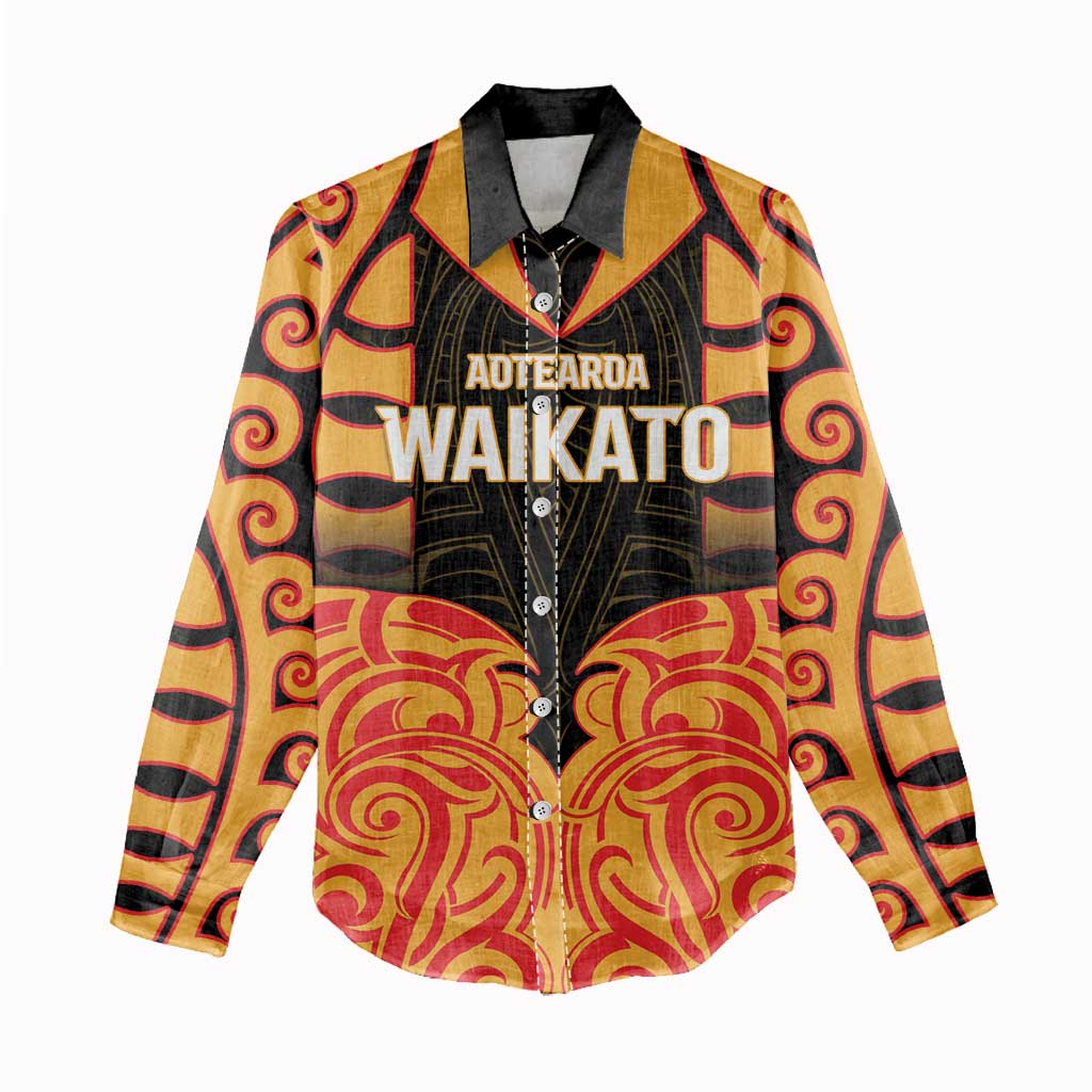 Custom Aotearoa Waikato Women Casual Shirt Maori Pattern New Zealand - Polynesian Pride