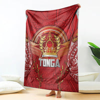 Tonga King's Birthday Blanket Gold Royal Crown Tribal Patterns