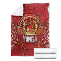 Tonga King's Birthday Blanket Gold Royal Crown Tribal Patterns