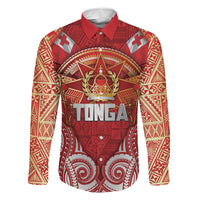 Tonga King's Birthday Family Matching Summer Maxi Dress and Hawaiian Shirt Gold Royal Crown Tribal Patterns