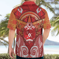 Tonga King's Birthday Hawaiian Shirt Gold Royal Crown Tribal Patterns