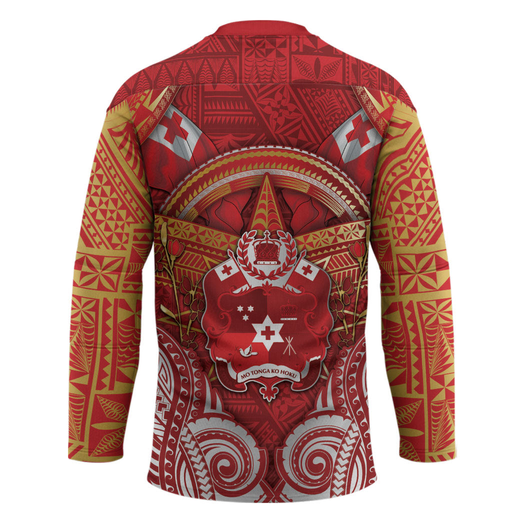 Tonga King's Birthday Hockey Jersey Gold Royal Crown Tribal Patterns
