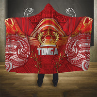 Tonga King's Birthday Hooded Blanket Gold Royal Crown Tribal Patterns