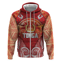 Tonga King's Birthday Hoodie Gold Royal Crown Tribal Patterns