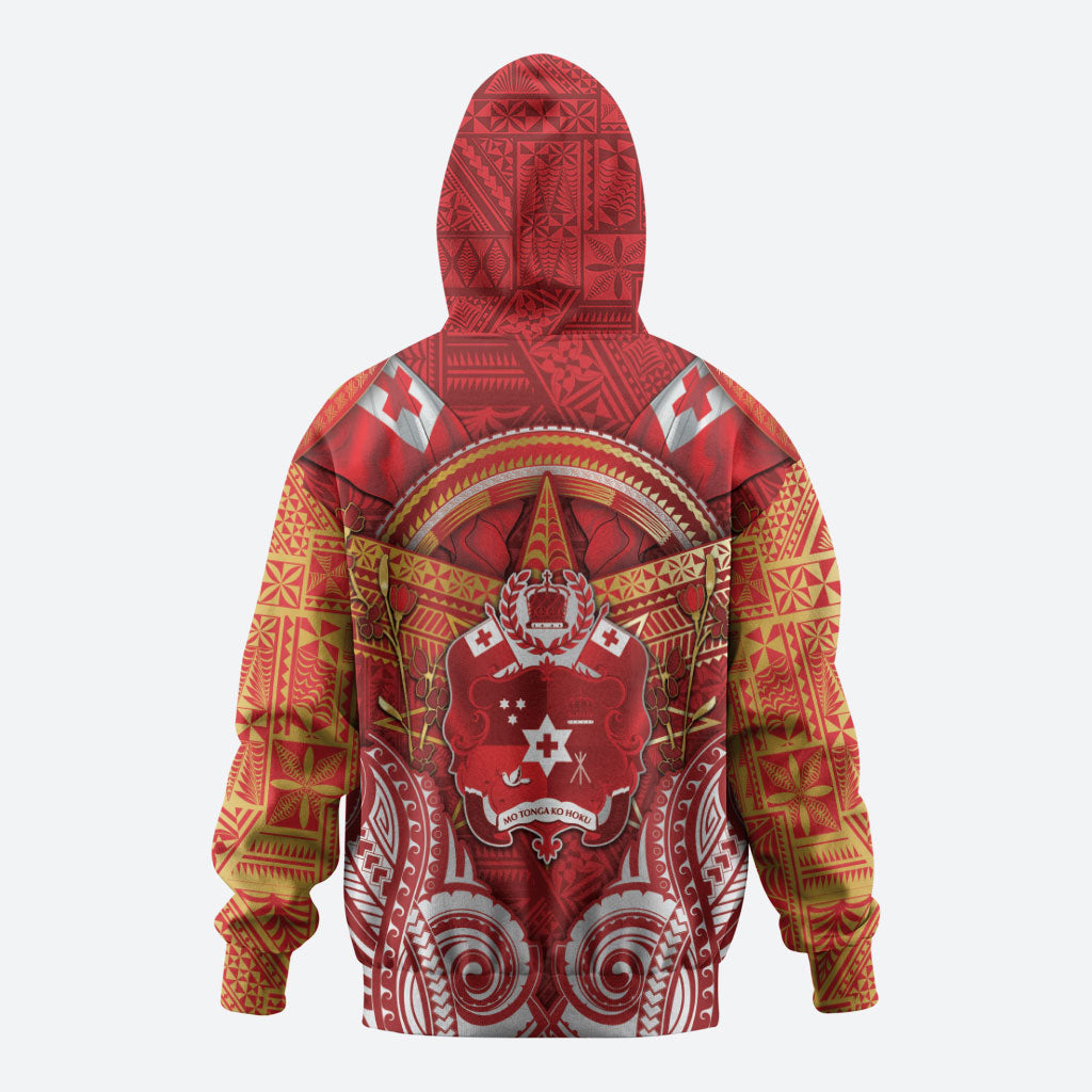 Tonga King's Birthday Hoodie Gold Royal Crown Tribal Patterns