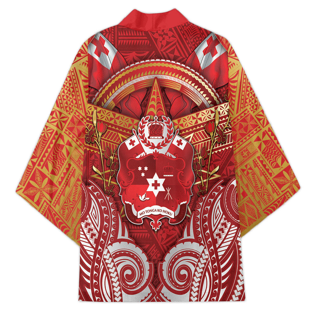 Tonga King's Birthday Kimono Gold Royal Crown Tribal Patterns