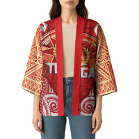 Tonga King's Birthday Kimono Gold Royal Crown Tribal Patterns