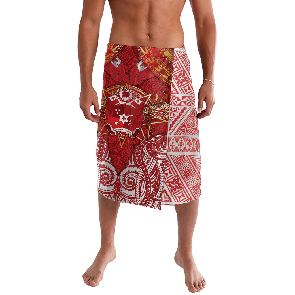 Tonga King's Birthday Lavalava Gold Royal Crown Tribal Patterns