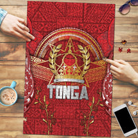 Tonga King's Birthday Puzzle Gold Royal Crown Tribal Patterns