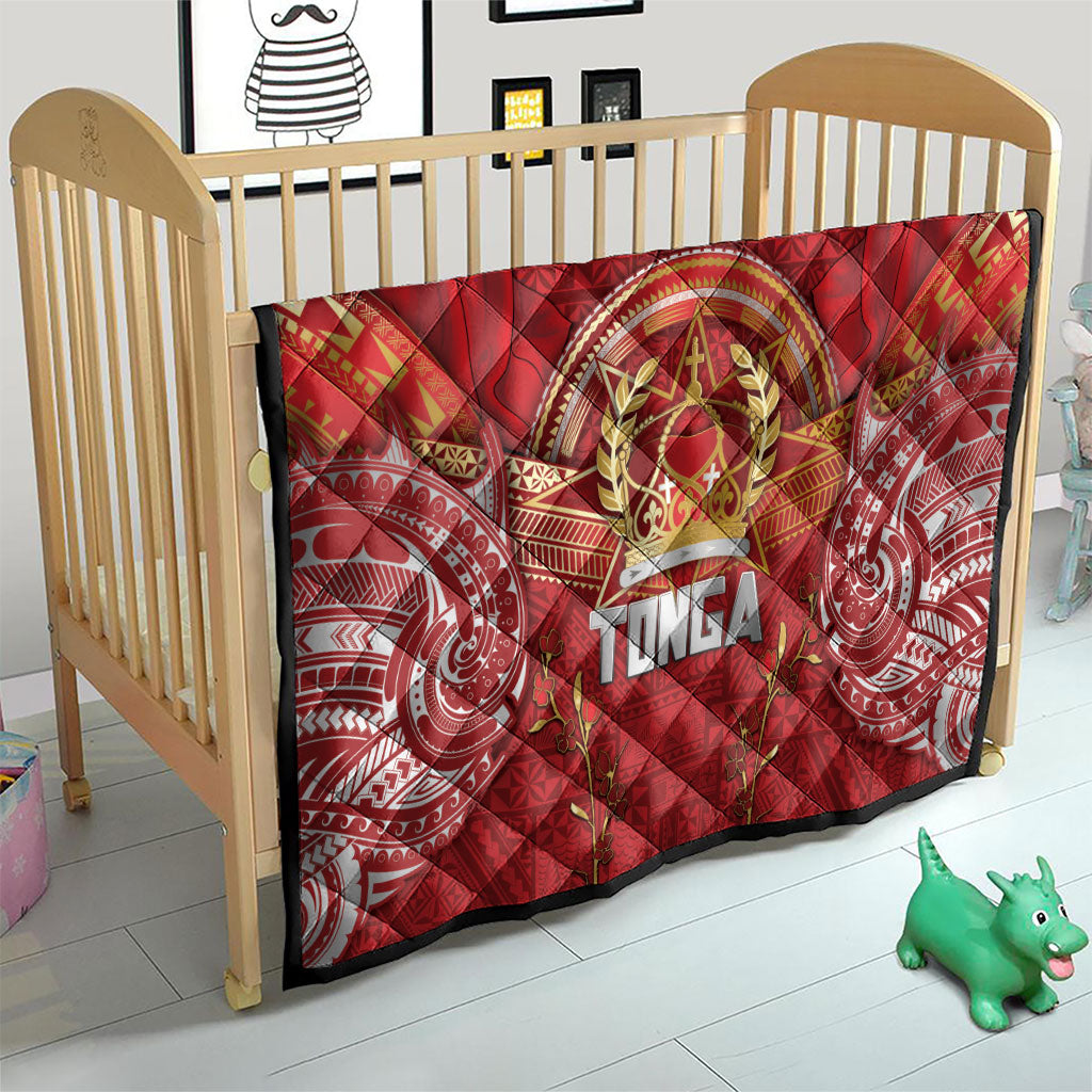 Tonga King's Birthday Quilt Gold Royal Crown Tribal Patterns