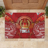 Tonga King's Birthday Rubber Doormat Gold Royal Crown Tribal Patterns