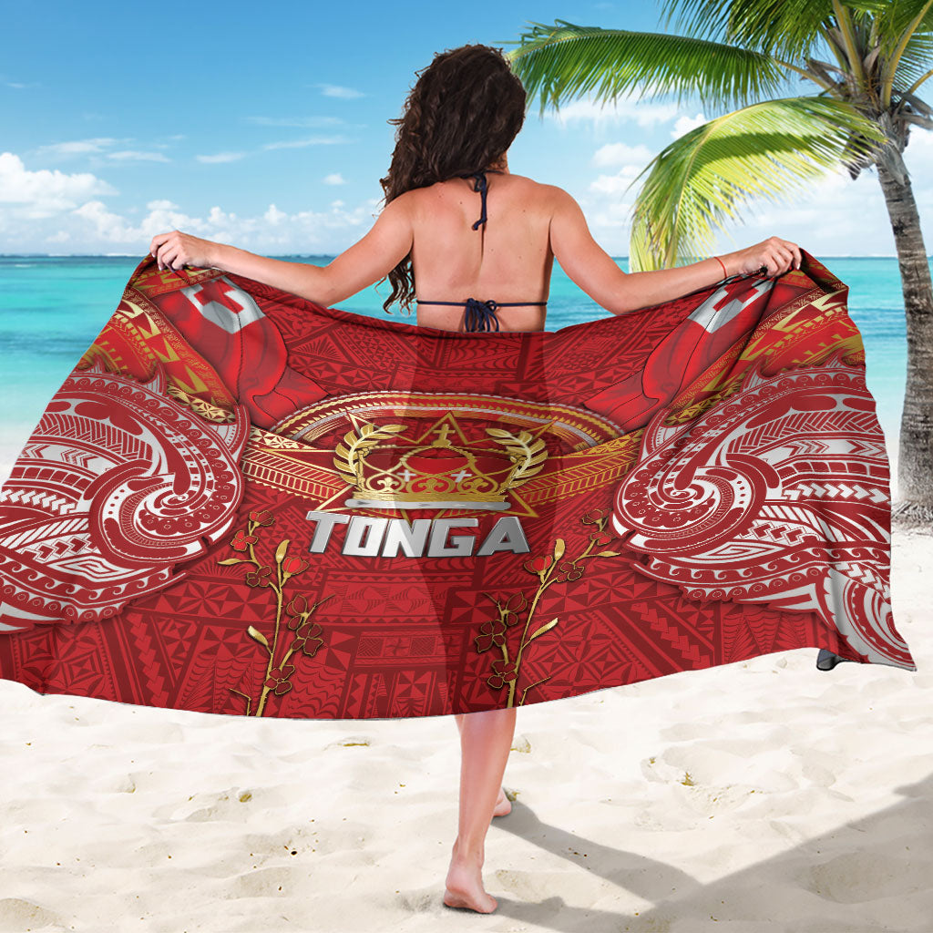 Tonga King's Birthday Sarong Gold Royal Crown Tribal Patterns