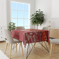 Tonga King's Birthday Tablecloth Gold Royal Crown Tribal Patterns