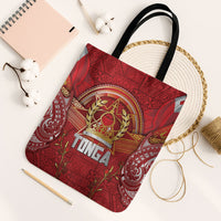 Tonga King's Birthday Tote Bag Gold Royal Crown Tribal Patterns