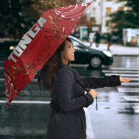 Tonga King's Birthday Umbrella Gold Royal Crown Tribal Patterns