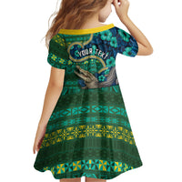 Personalised Solomon Islands Independence Day Family Matching Puletasi and Hawaiian Shirt Crocodile Hibiscus Tribal Pattern
