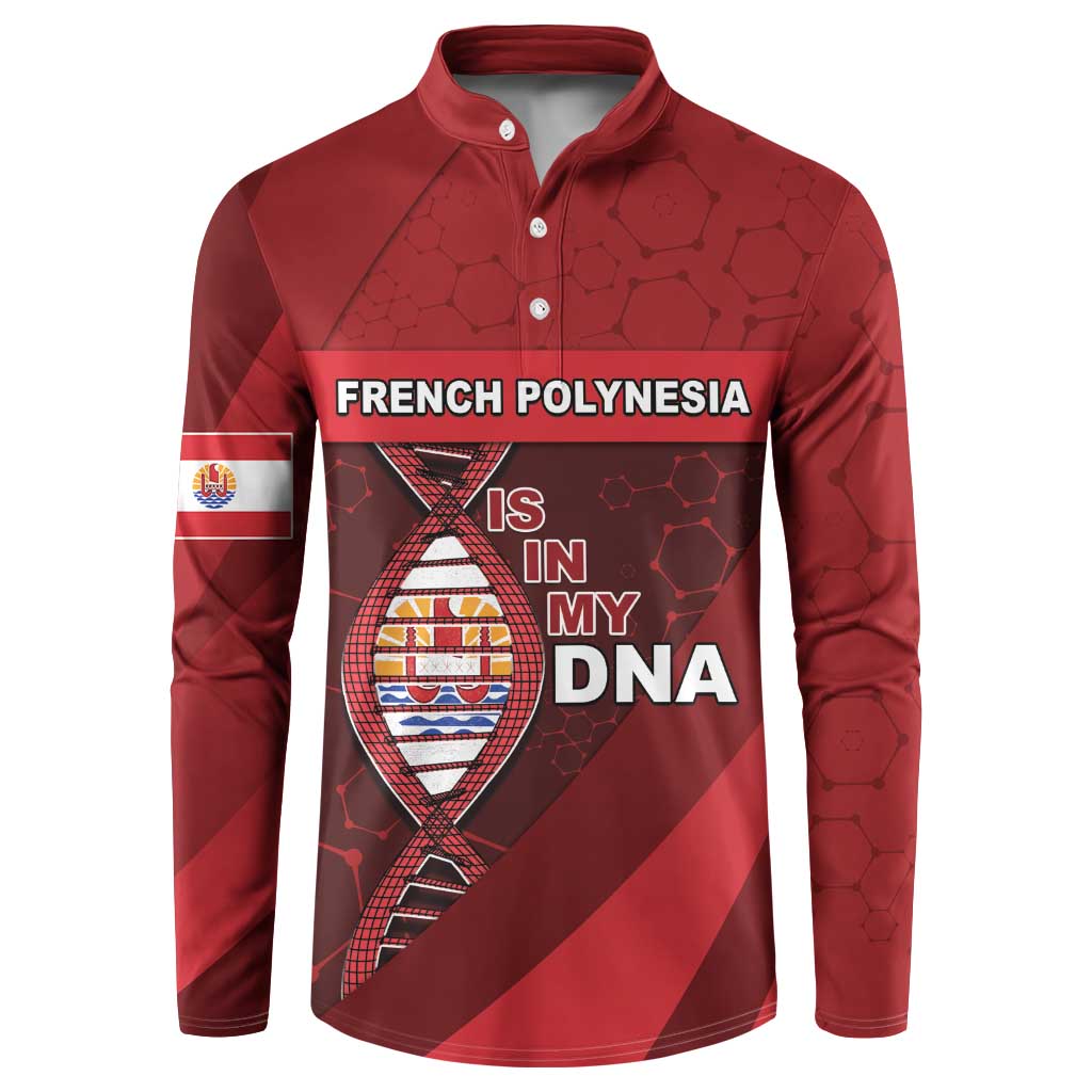 French Polynesia Is In My DNA Button Sweatshirt DT05 Red - Polynesian Pride