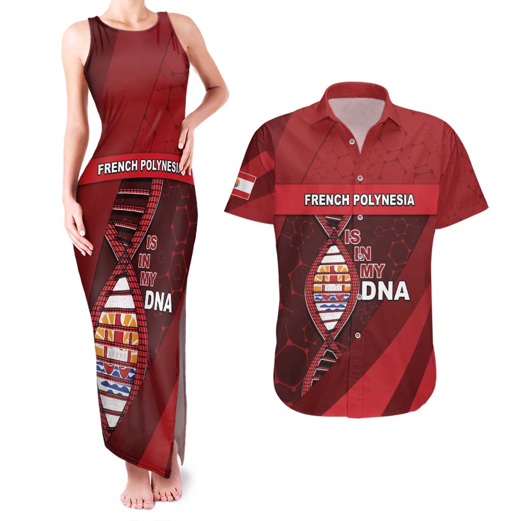 French Polynesia Is In My DNA Couples Matching Tank Maxi Dress and Hawaiian Shirt - Polynesian Pride