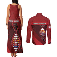French Polynesia Is In My DNA Couples Matching Tank Maxi Dress and Long Sleeve Button Shirt - Polynesian Pride