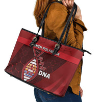 French Polynesia Is In My DNA Leather Tote Bag - Polynesian Pride
