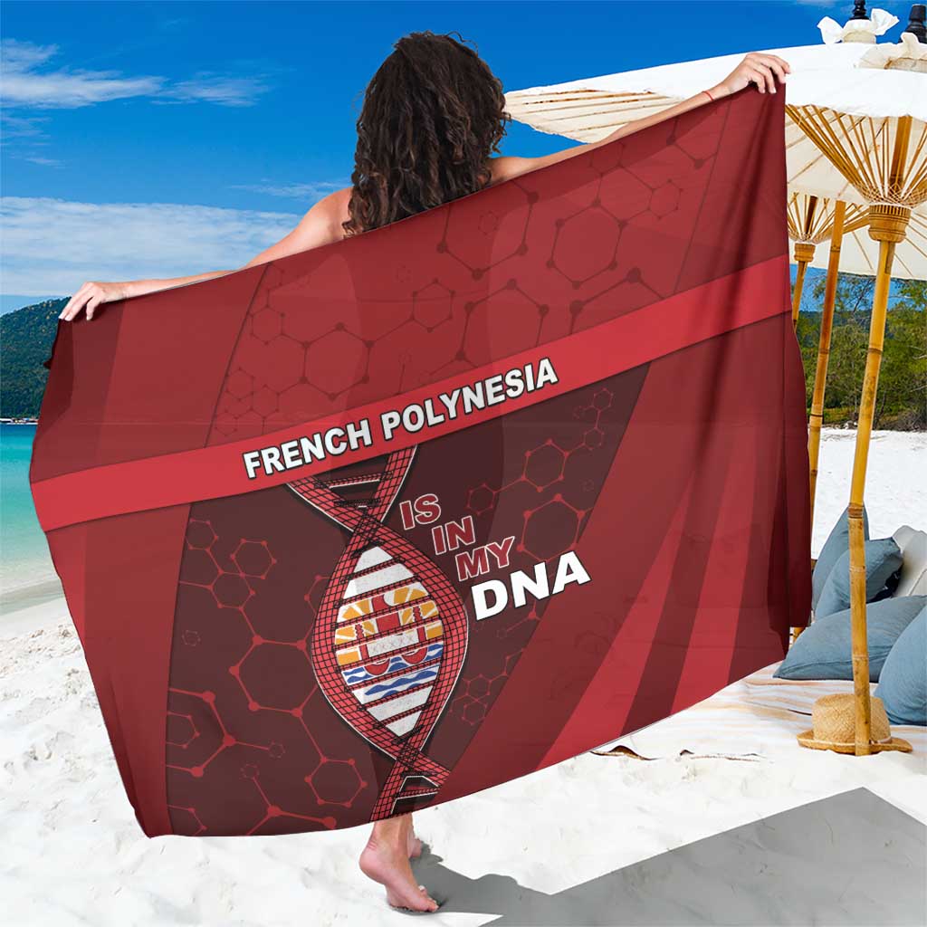 French Polynesia Is In My DNA Sarong DT05 One Size 44 x 66 inches Red - Polynesian Pride
