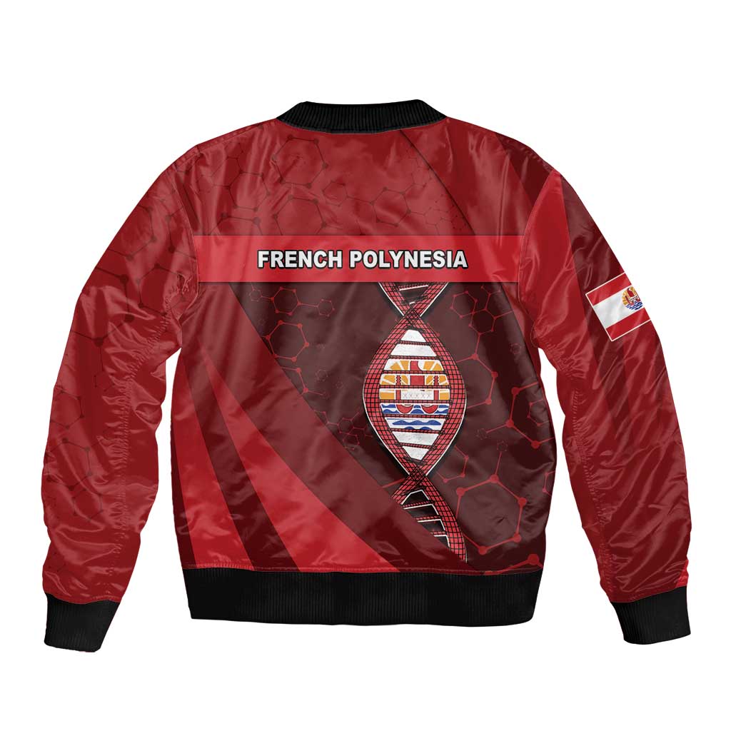 French Polynesia Is In My DNA Sleeve Zip Bomber Jacket DT05 - Polynesian Pride
