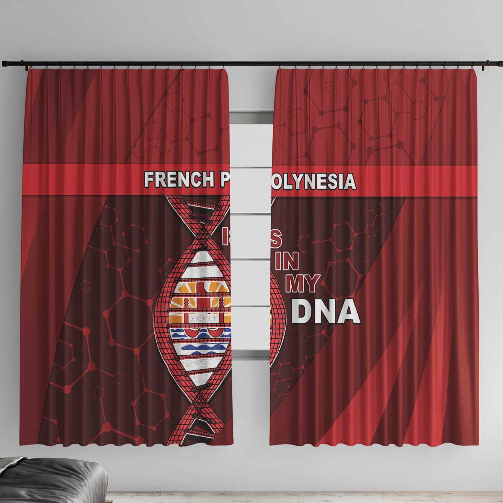 French Polynesia Is In My DNA Window Curtain DT05 With Hooks Red - Polynesian Pride