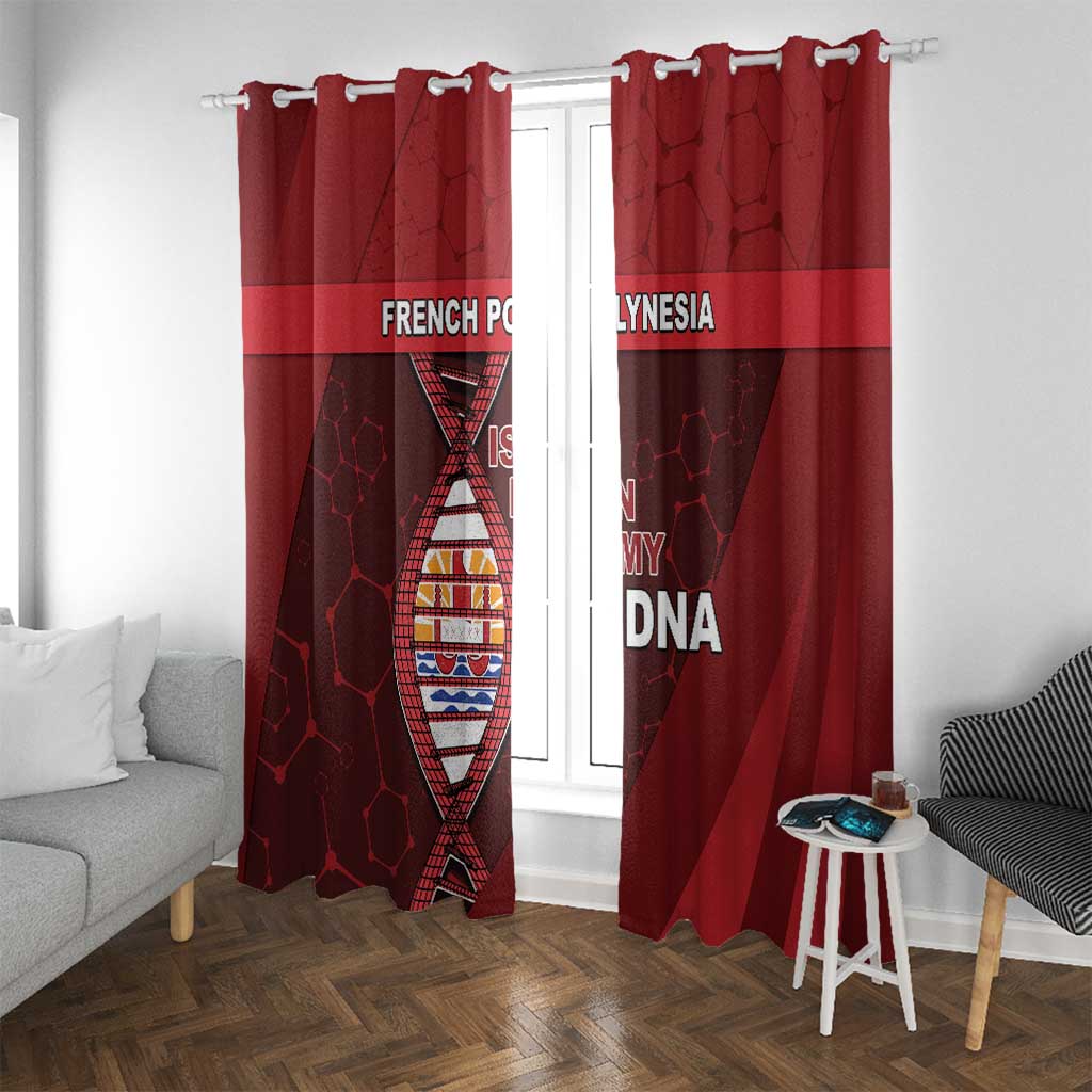 French Polynesia Is In My DNA Window Curtain - Polynesian Pride
