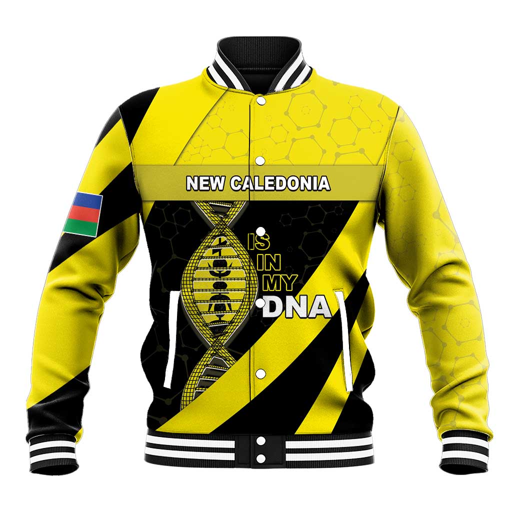 New Caledonia Is In My DNA Baseball Jacket DT05 Unisex Yellow - Polynesian Pride